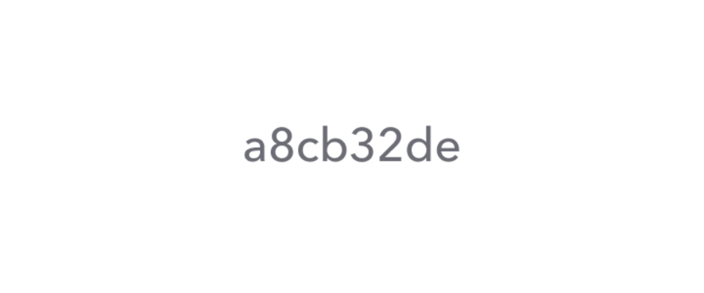 The same identifier with the type prefix gone, reading a8cb32de.